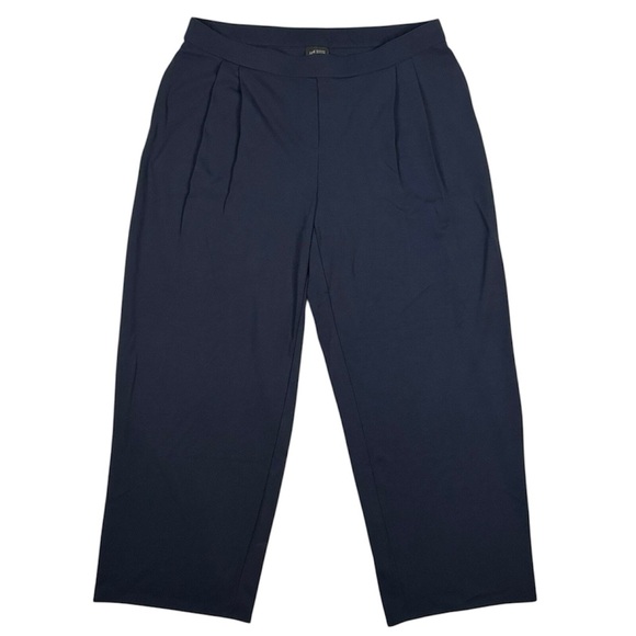 J. Jill Pants - J.Jill Wearever Navy Blue Wide Leg Pull‎ On Pants Size Large With Side Pockets